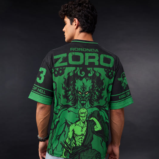 Zoro Hellfire Oversized V-Neck Jersey