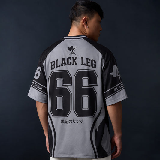 Black Leg Sanji Oversized V-Neck Jersey