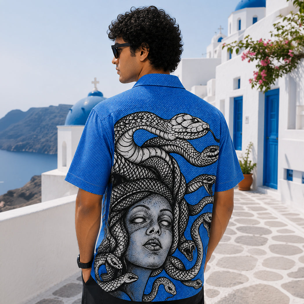 Medusa Serpent Gaze Hawaiian Shirt