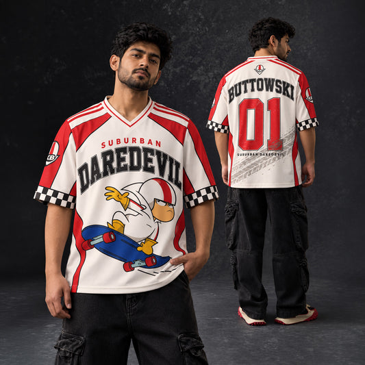 Suburban Daredevil Oversized V-Neck Jersey