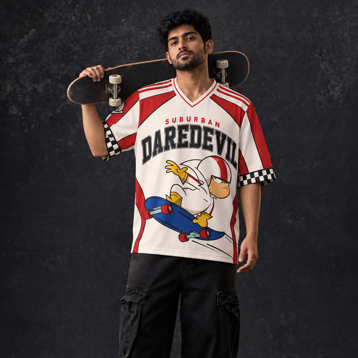 Suburban Daredevil Oversized V-Neck Jersey