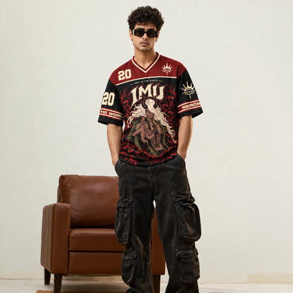 King Of The World Oversized V-Neck Jersey