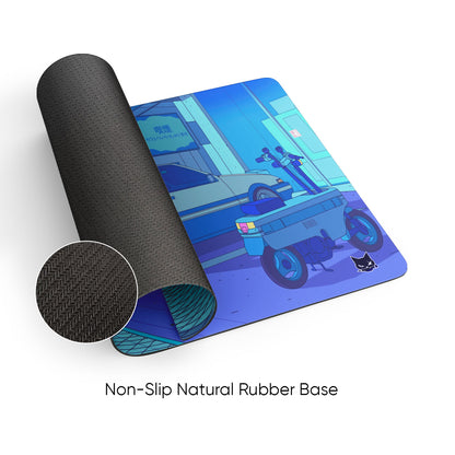 Neon Tokyo Girl Classic Desk Mat