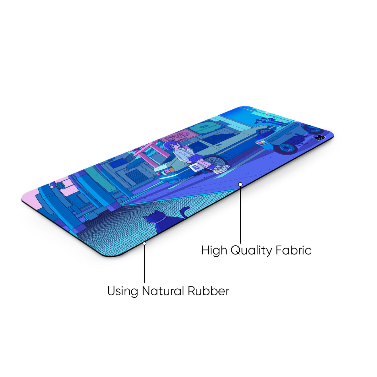 Neon Tokyo Girl Classic Desk Mat