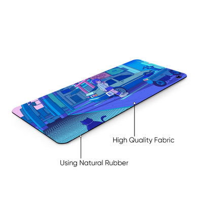 Neon Tokyo Girl Classic Desk Mat