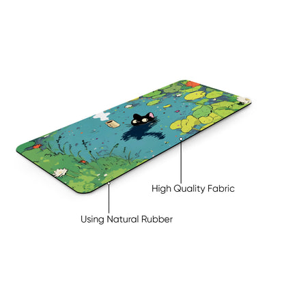 Cat and Coffee Classic Desk Mat