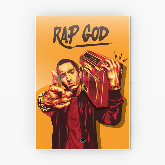 Eminem Rap God Metal Poster