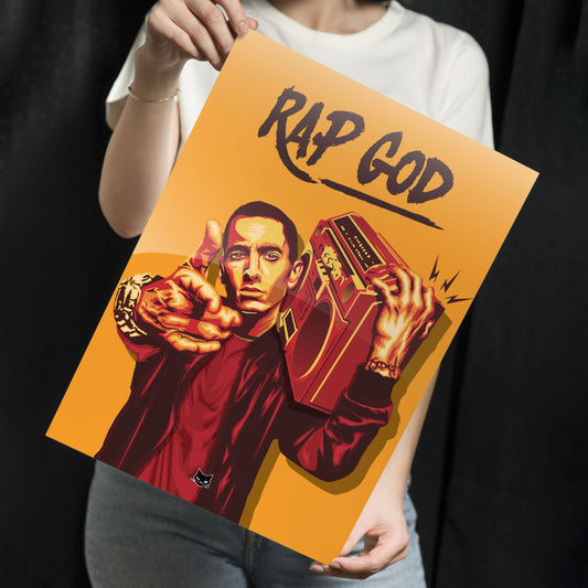 Eminem Rap God Metal Poster