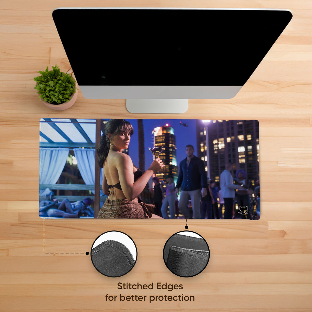 Lucia After Dark Stitched Desk Mat