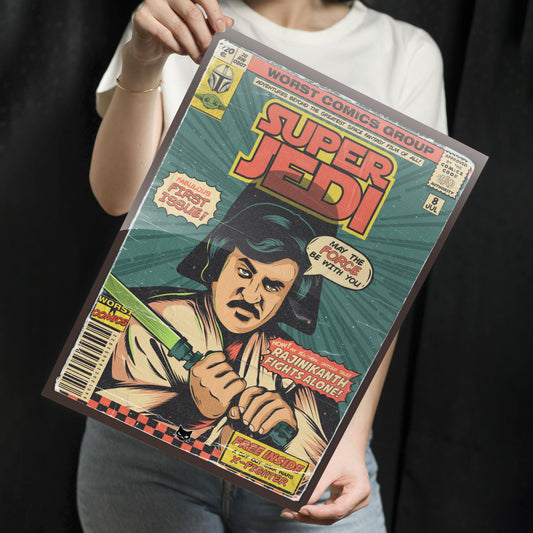 Superstar Jedi Metal Poster