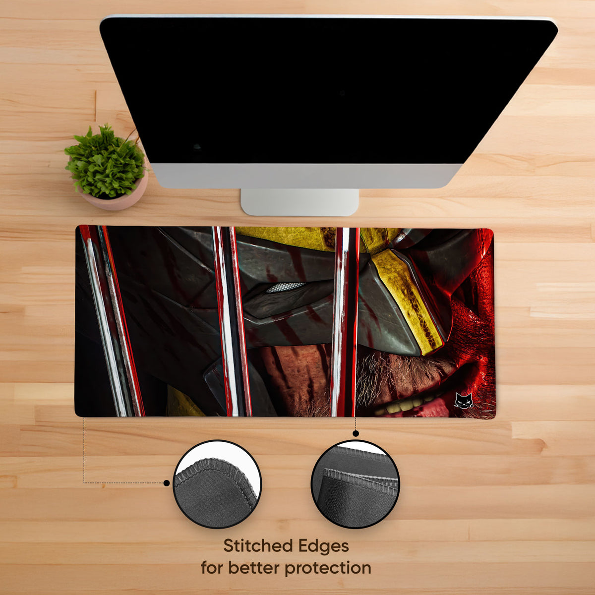 Adamantium Rage Stitched Desk Mat